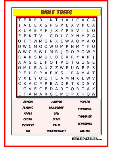 Bible Word Search - Bible Trees